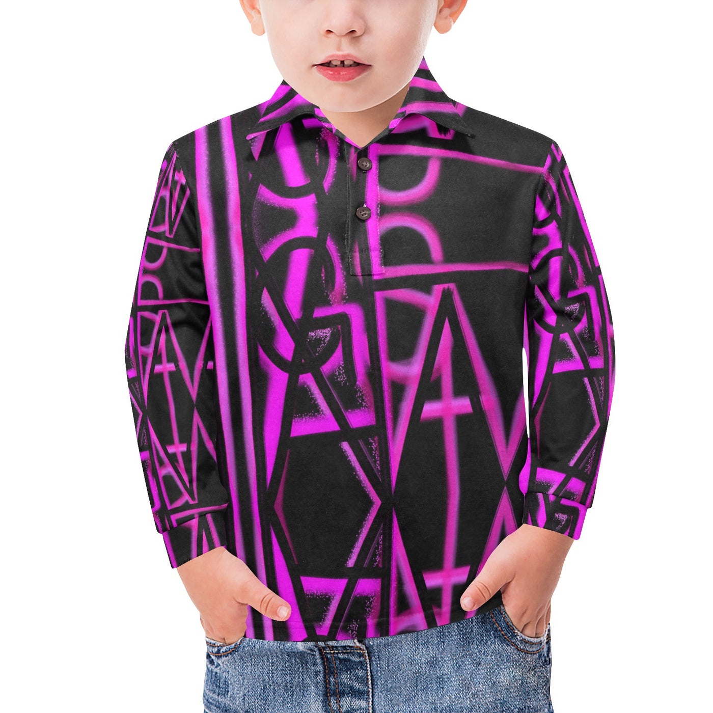 Little Boys' Long Sleeve Polo Shirt