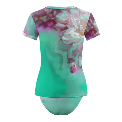 Short Sleeve Two Piece Bikini Swimsuit