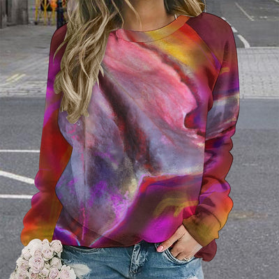 Raglan round neck sweater