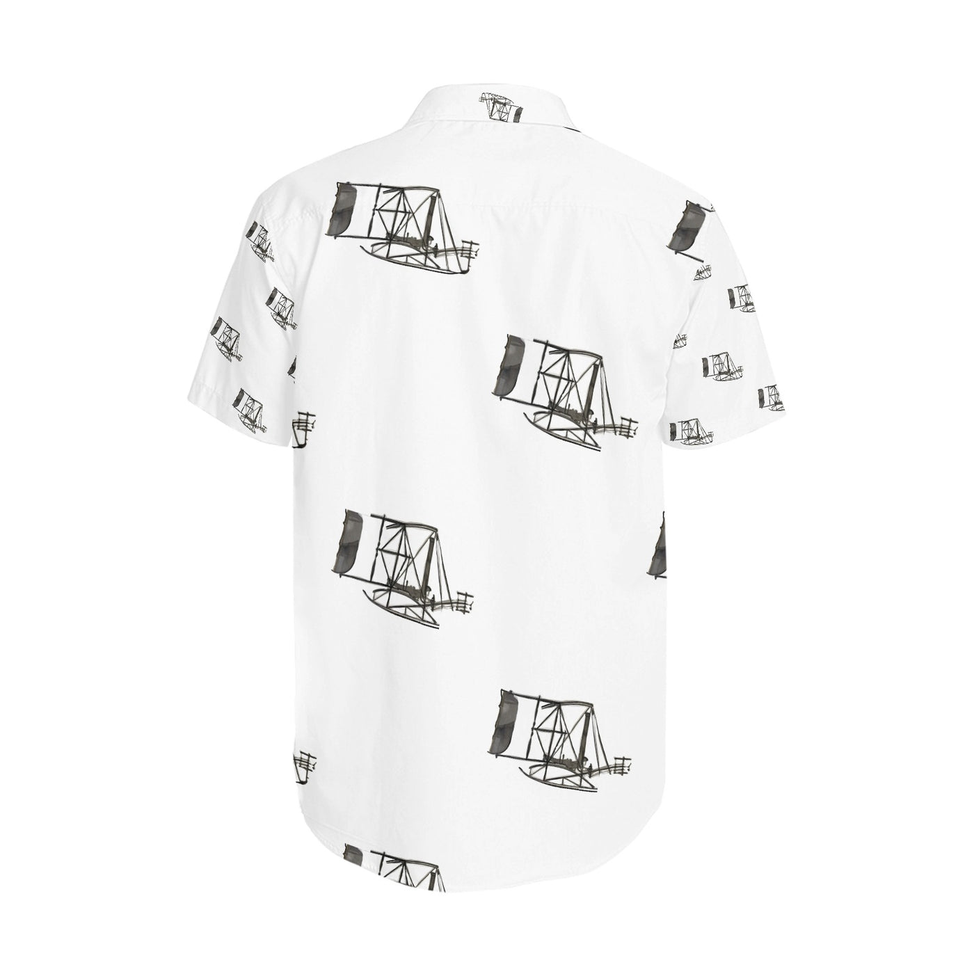 Men's Short Sleeve Shirt With Lapel Collar