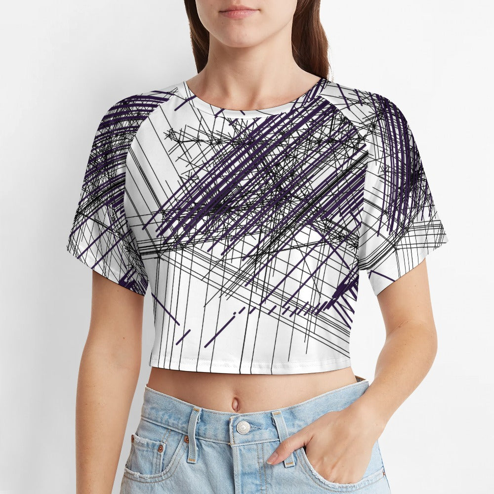 Short sleeved navel exposed