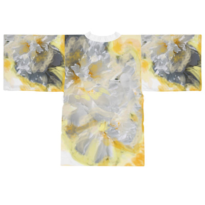 Floral Long Sleeve Kimono Robe - Elegant Comfort Wear for Relaxation and Spa Days