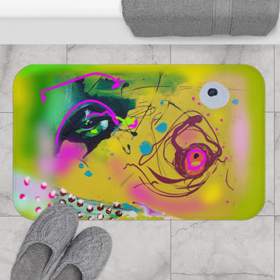 Vibrant Abstract Bath Mat - Artistic Home Decor for Bold Spaces