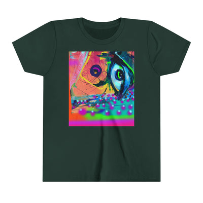 Vibrant Youth Short Sleeve Tee - Colorful Abstract Art Design