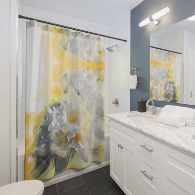 Floral Elegance Shower Curtain - Brighten Your Bathroom with Artistic Design