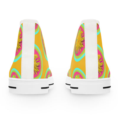 Colorful Floral Women's High Top Sneakers - Stylish Spring Footwear