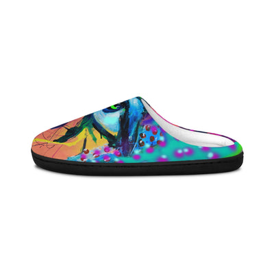 Vibrant Artistic Men Indoor Slippers - Colorful Eye Design for Comfort & Style