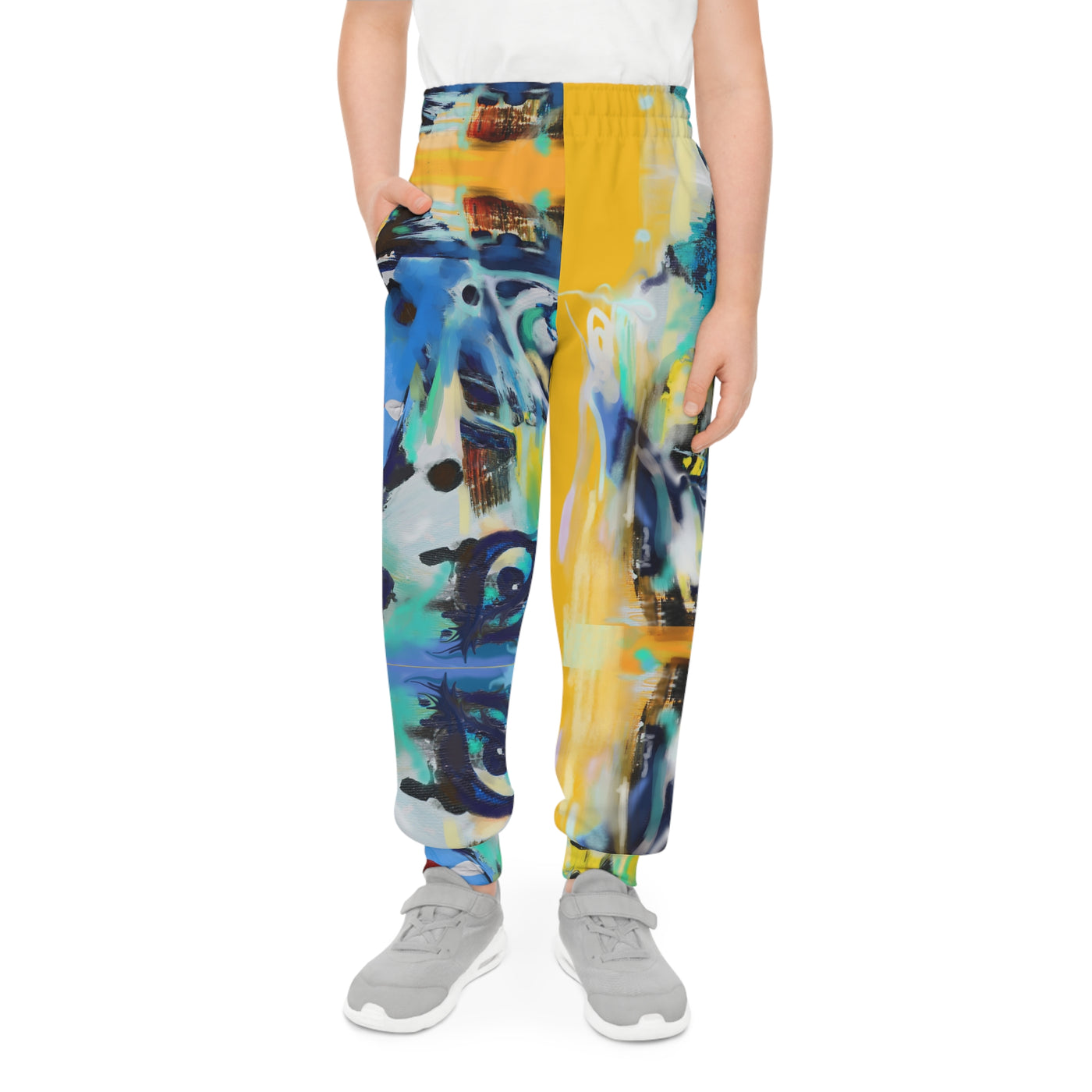 Colorful Youth Joggers with Abstract Art Design