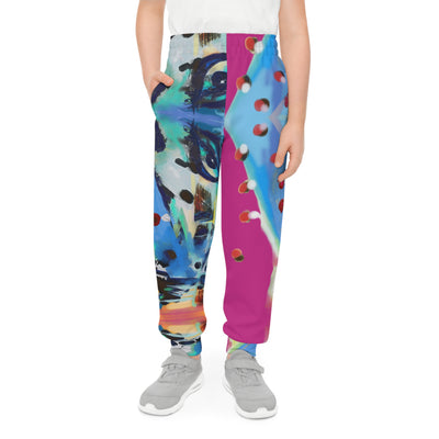 Colorful Youth Joggers - Artistic Design with Abstract Prints