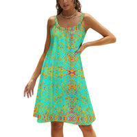 Artist-Designed Sleeveless Sling Dress