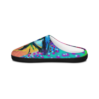 Vibrant Artistic Men Indoor Slippers - Colorful Eye Design for Comfort & Style