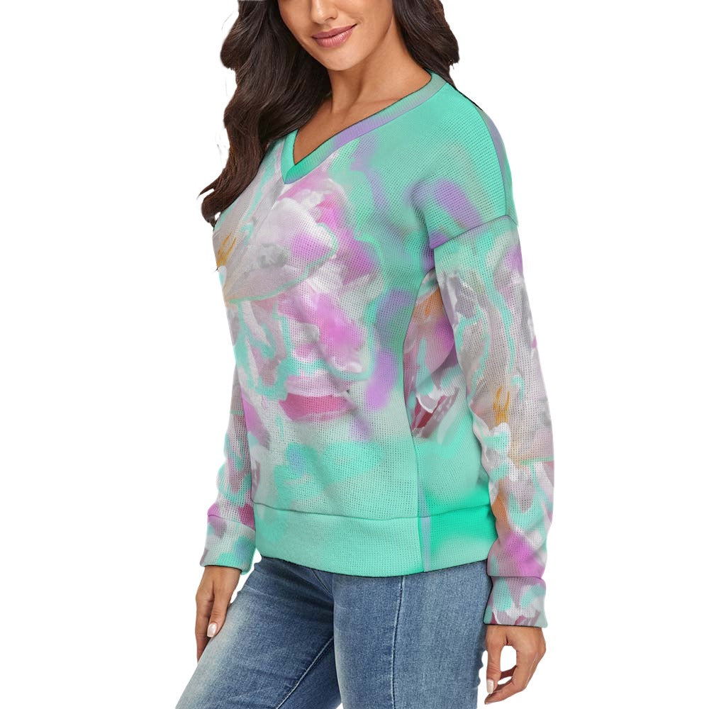 Women's V-Neck Long Sleeve Sweater