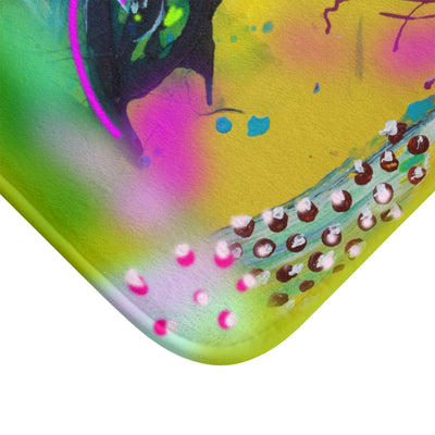 Vibrant Abstract Bath Mat - Artistic Home Decor for Bold Spaces