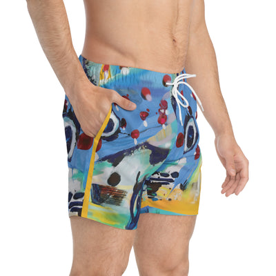 Vibrant Artistic Swim Trunks for Summer Fun