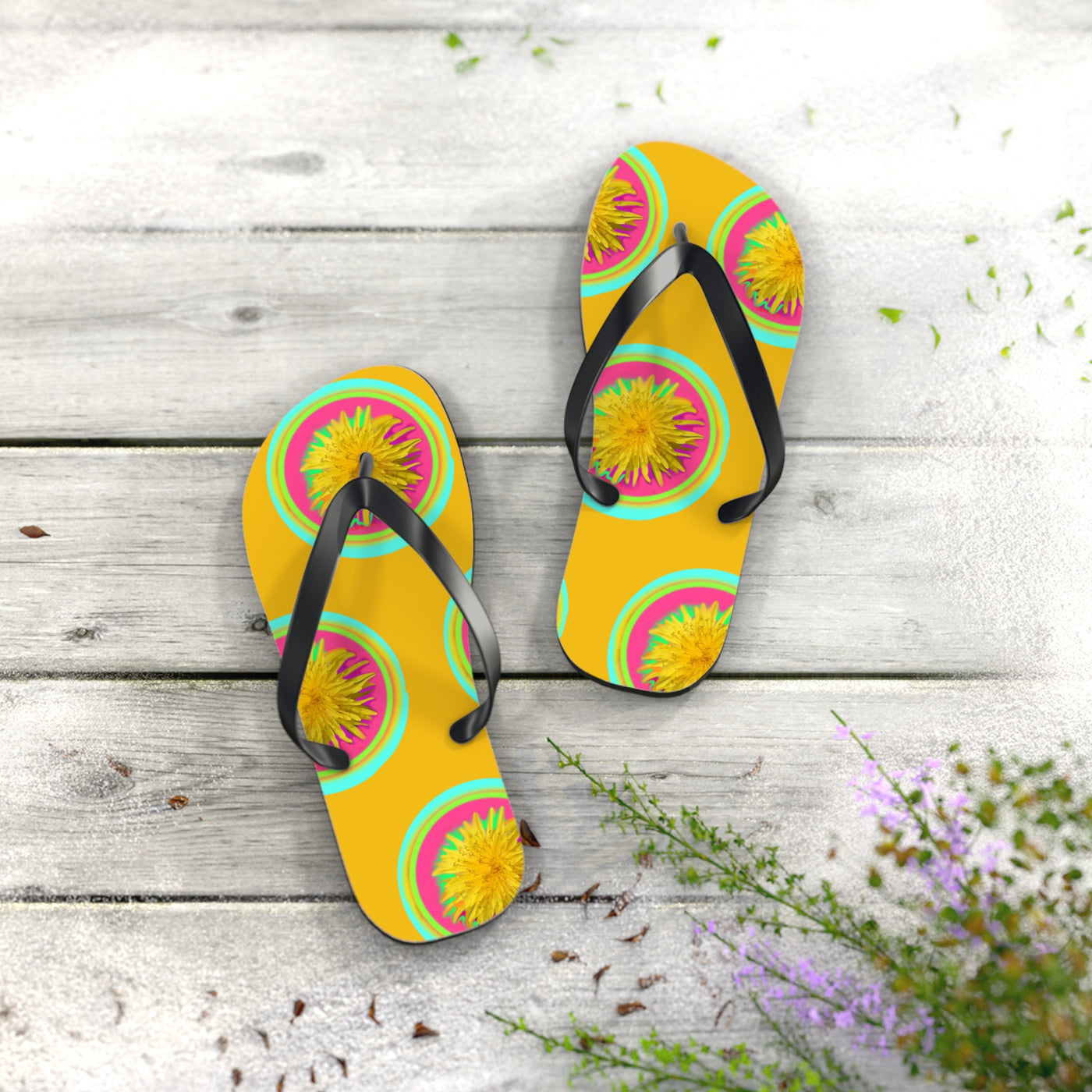 Vibrant Floral Flip Flops | Fun Summer Sandals for Beach Days