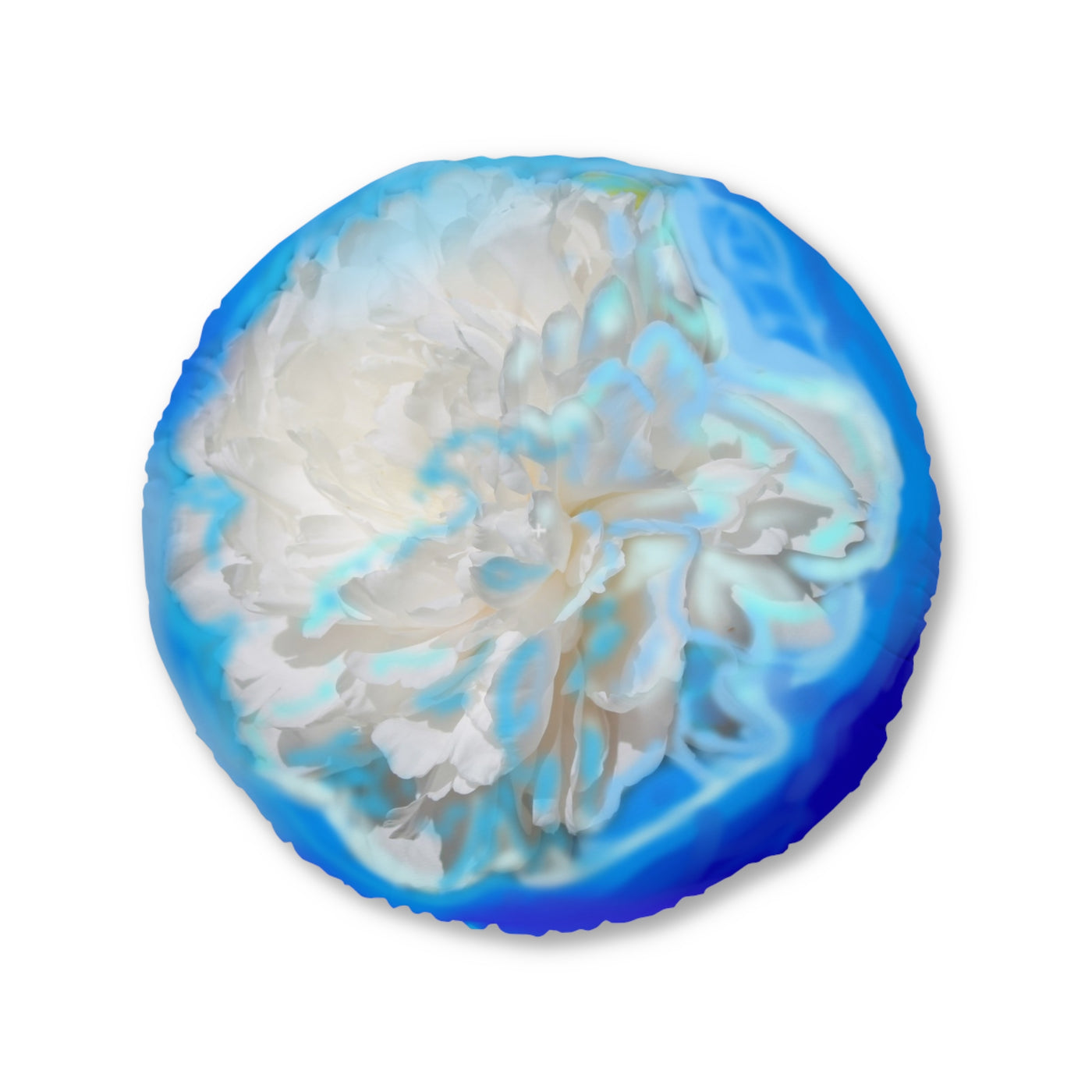 Serene Floral Round Tufted Floor Pillow - Ideal for Relaxation and Decor