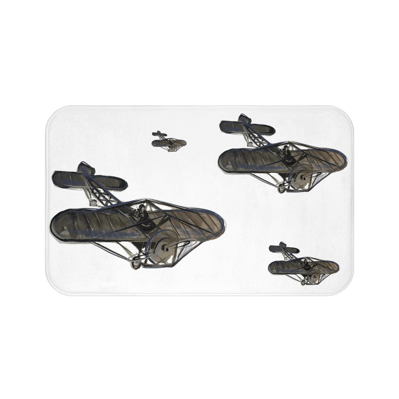 Aviator-Inspired Bath Mat - Aircraft Design for Home Decor