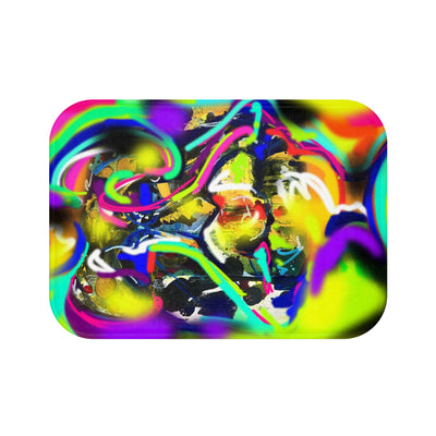 Vibrant Abstract Bath Mat – Colorful Shower Rug for Modern Bathrooms