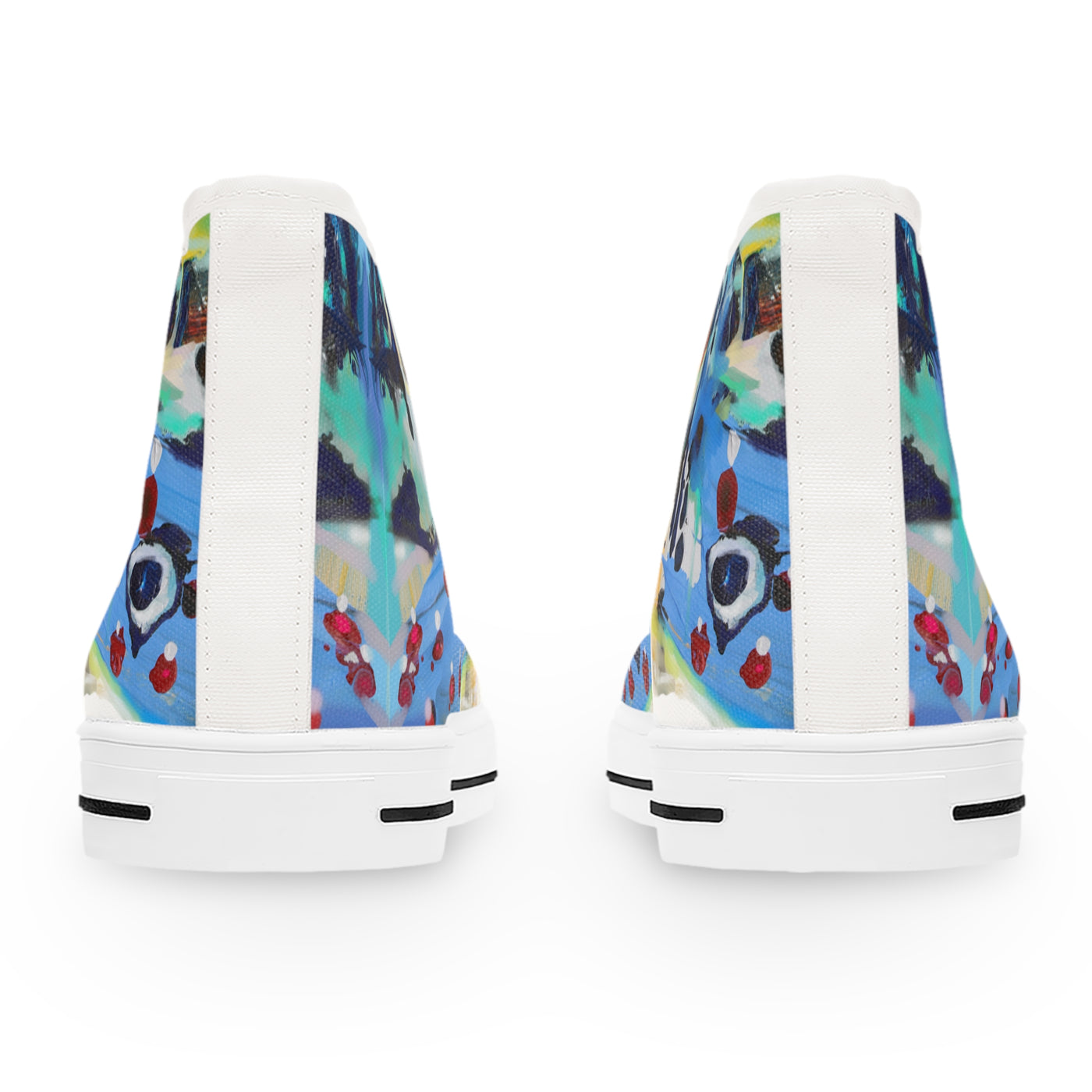 Colorful Artistic High Top Sneakers for Women - Unique Style and Comfort