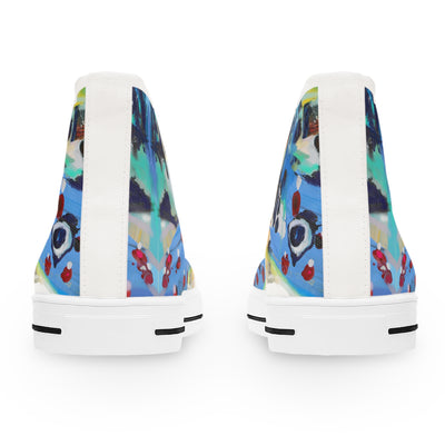 Colorful Artistic High Top Sneakers for Women - Unique Style and Comfort