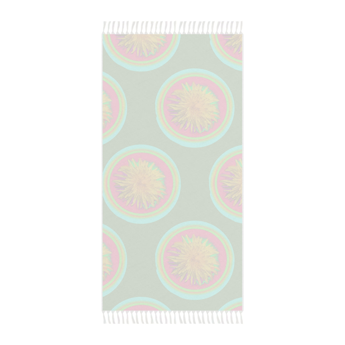 Boho Beach Towel with Vibrant Floral Design – Perfect for Summer and Outdoor Fun