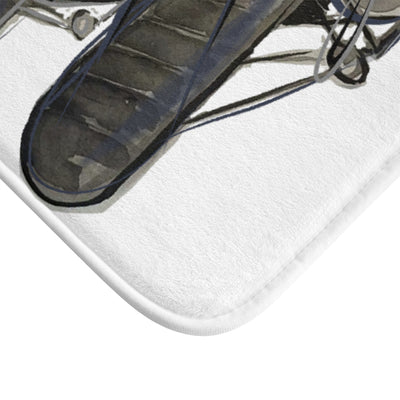 Aviator-Inspired Bath Mat - Aircraft Design for Home Decor