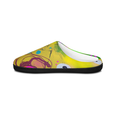 Men's Colorful Artistic Indoor Slippers - Cozy & Vibrant Home Footwear
