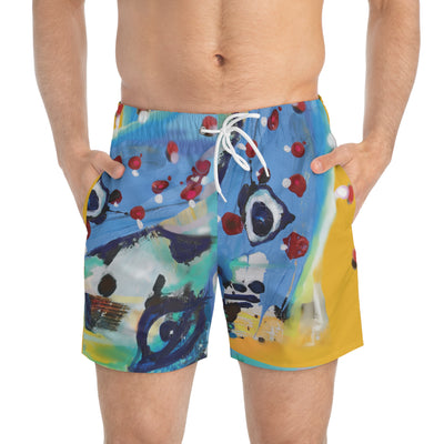 Vibrant Artistic Swim Trunks for Summer Fun