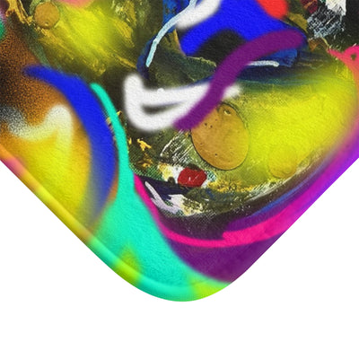 Vibrant Abstract Bath Mat – Colorful Shower Rug for Modern Bathrooms