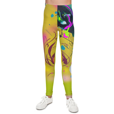 Vibrant Youth Leggings with Abstract Art Design
