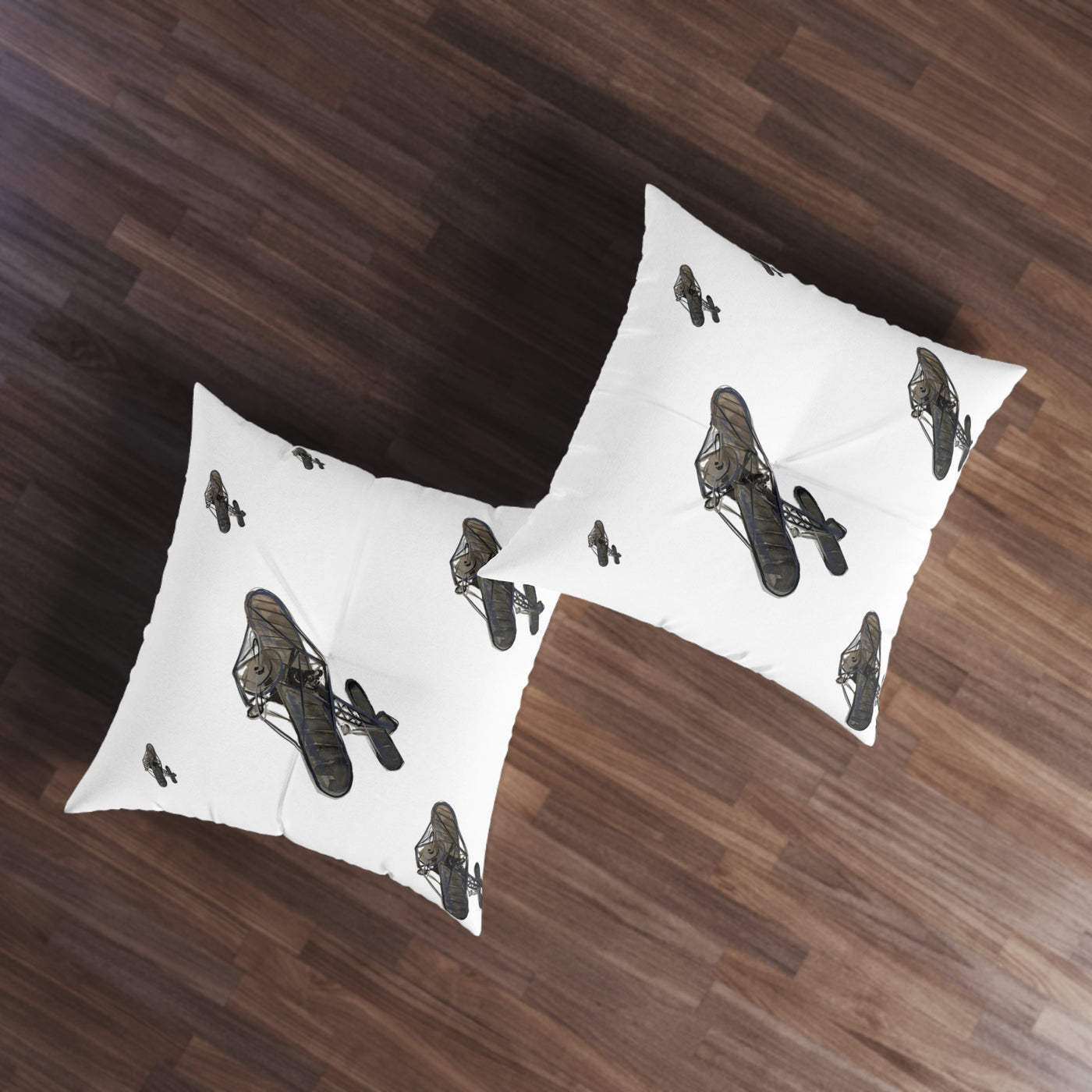 Aviator Tufted Floor Pillow - Stylish Aviation Decor for Flight Enthusiasts