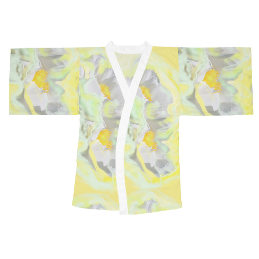 Langärmliger Kimono-Bademantel
