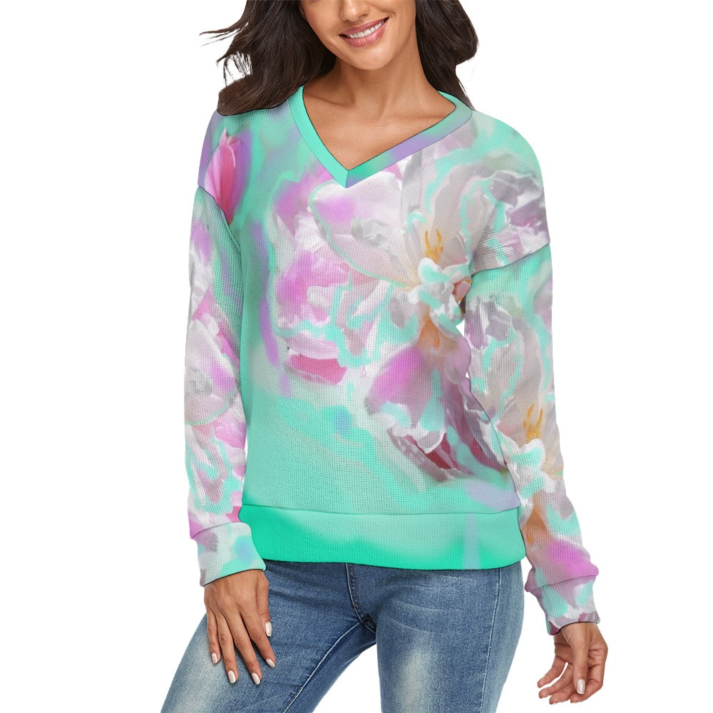 Women's V-Neck Long Sleeve Sweater
