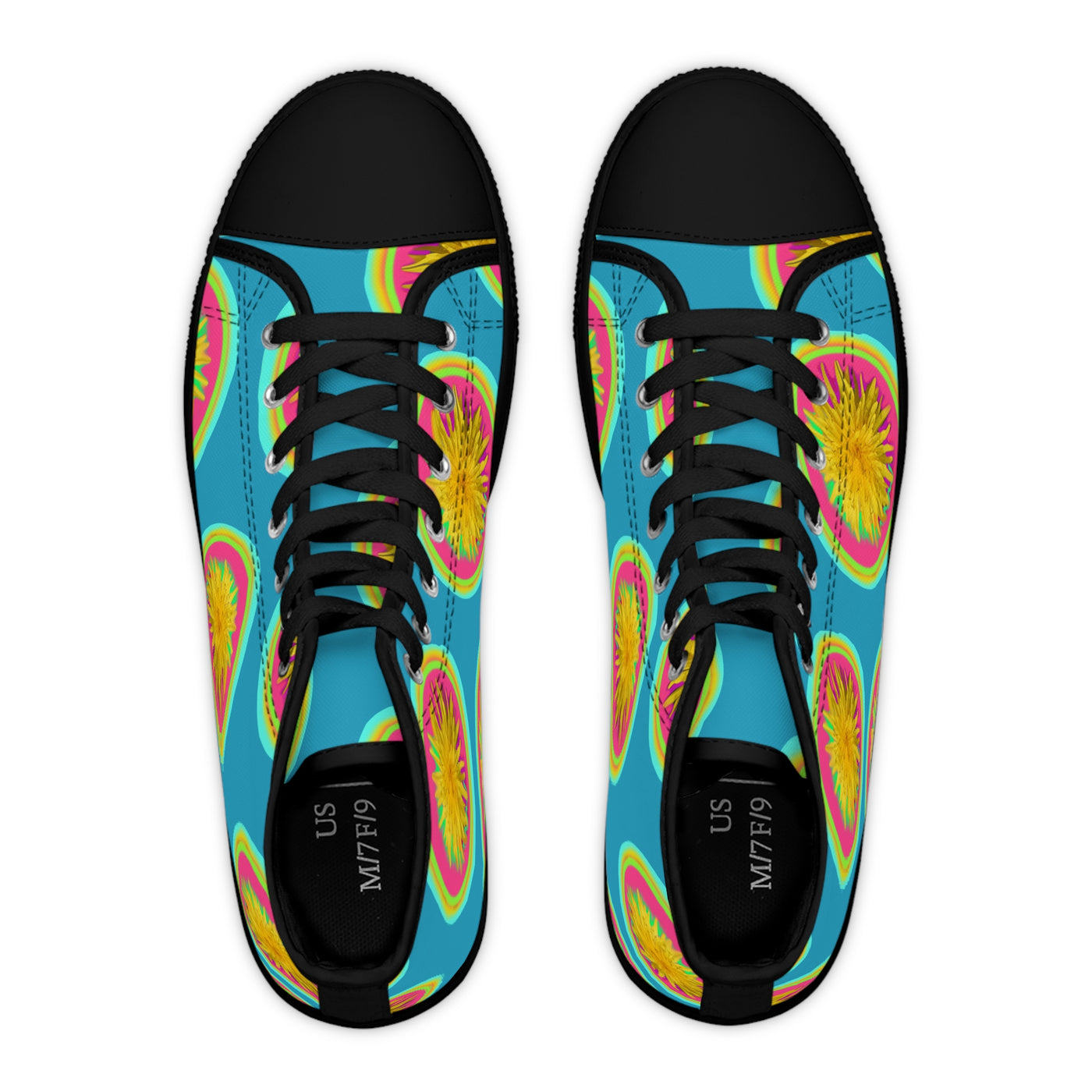 Colorful Floral High Top Sneakers for Women - Trendy Summer Footwear