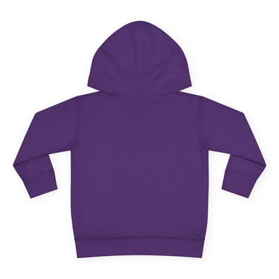 Toddler Floral Fleece Hoodie - Vibrant Purple Blossom Design