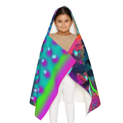 Colorful Youth Hooded Towel with Artistic Eye Design
