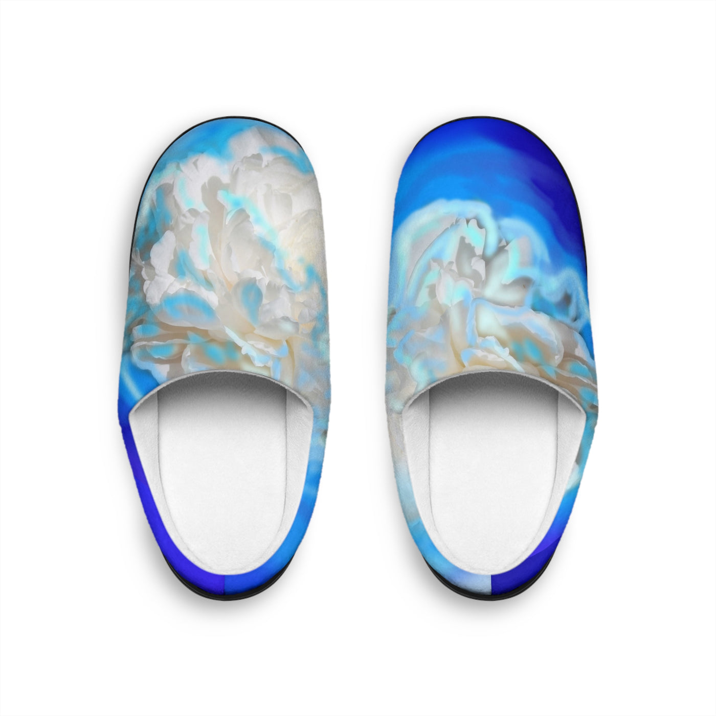 Cozy Floral Women's Indoor Slippers - Blue Petal Design for Relaxation & Gifting