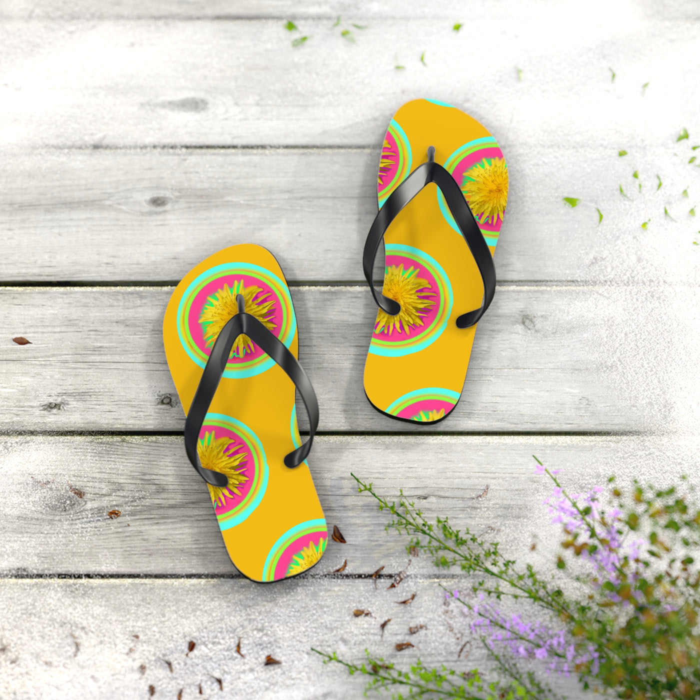 Vibrant Floral Flip Flops | Fun Summer Sandals for Beach Days
