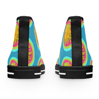 Colorful Floral High Top Sneakers for Women - Trendy Summer Footwear