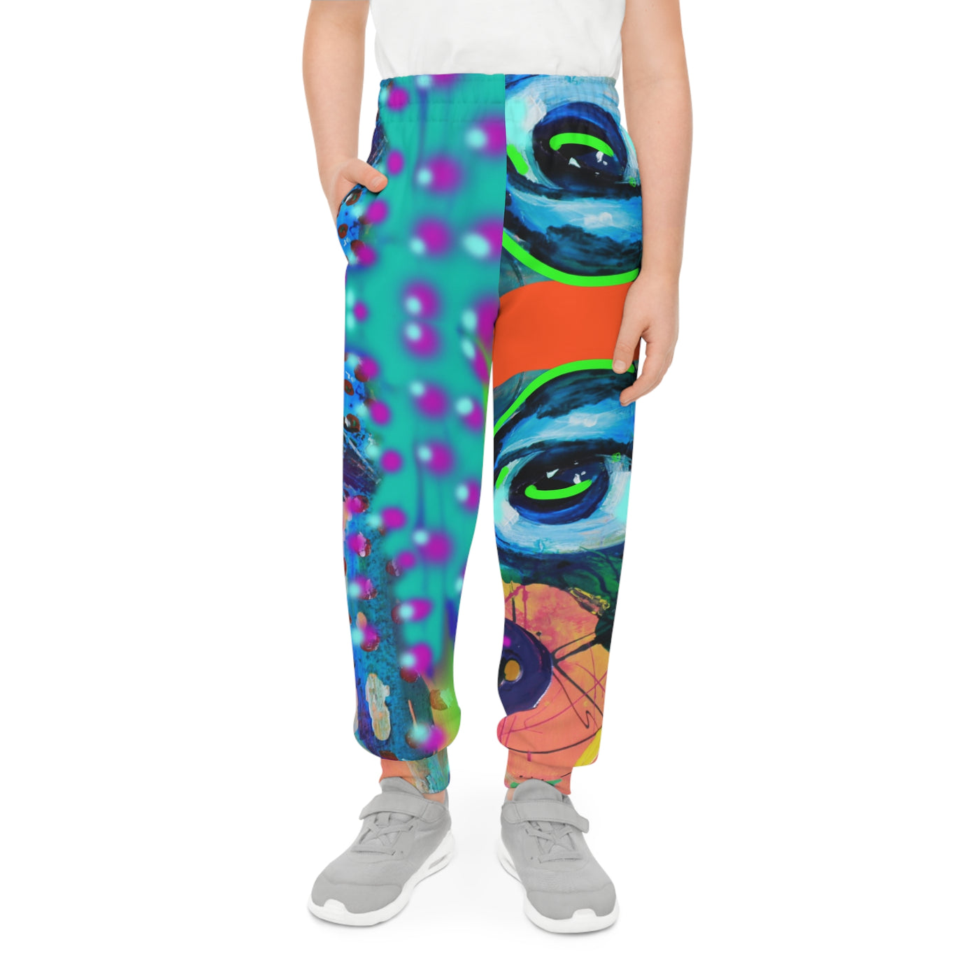 Vibrant Youth Joggers - Colorful Artistic Design for Creative Kids
