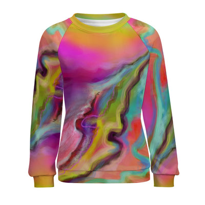 Raglan round neck sweater