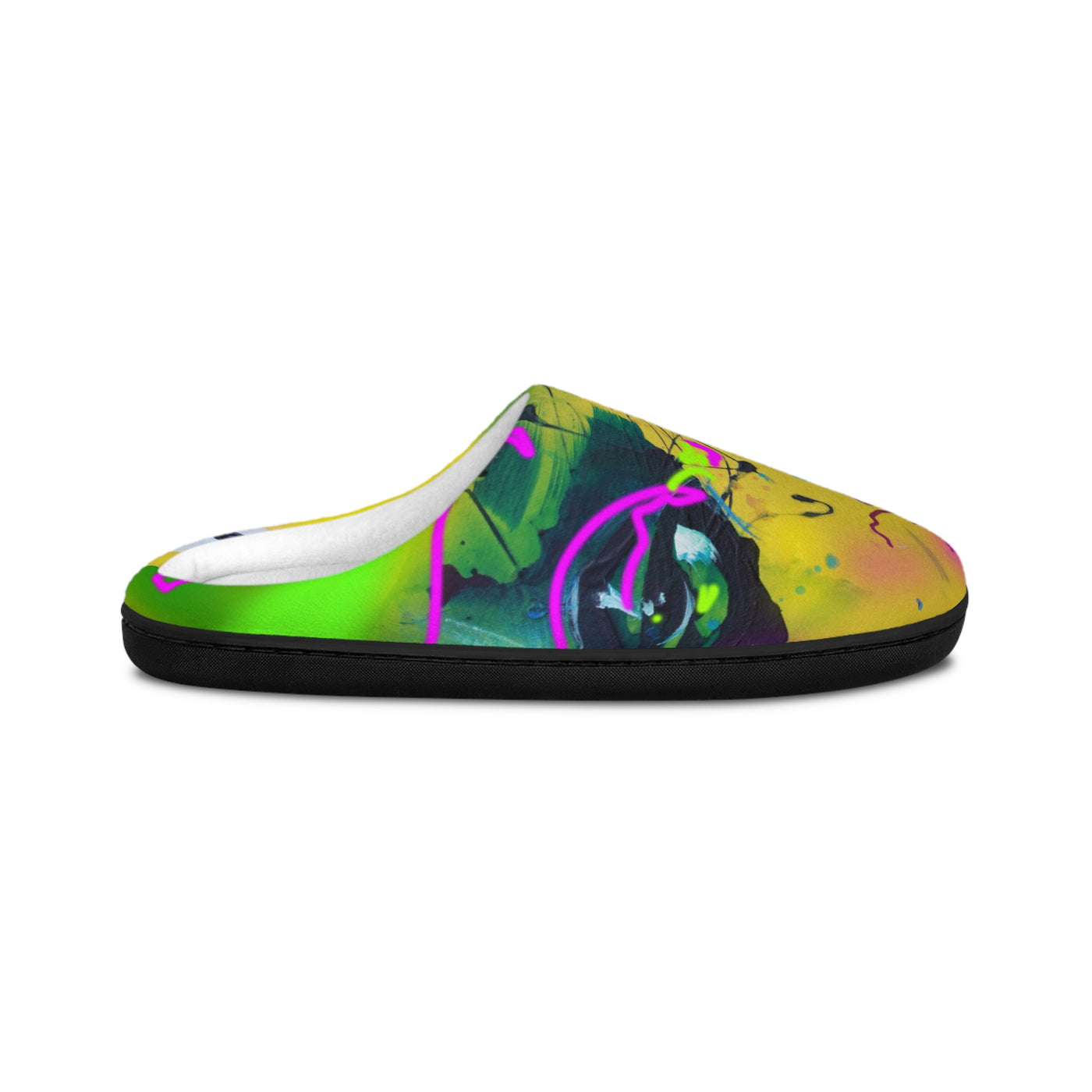 Men's Colorful Artistic Indoor Slippers - Cozy & Vibrant Home Footwear