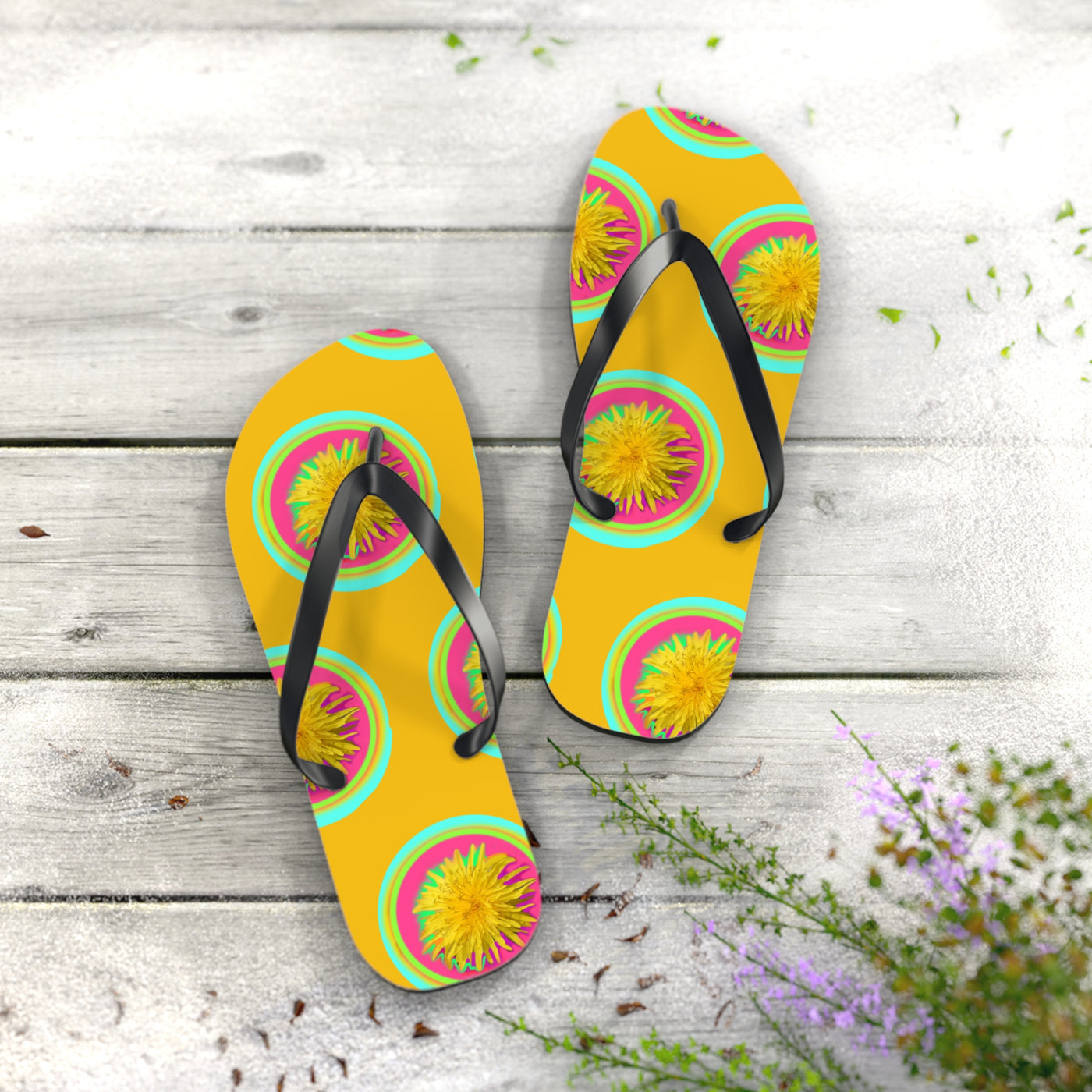 Vibrant Floral Flip Flops | Fun Summer Sandals for Beach Days