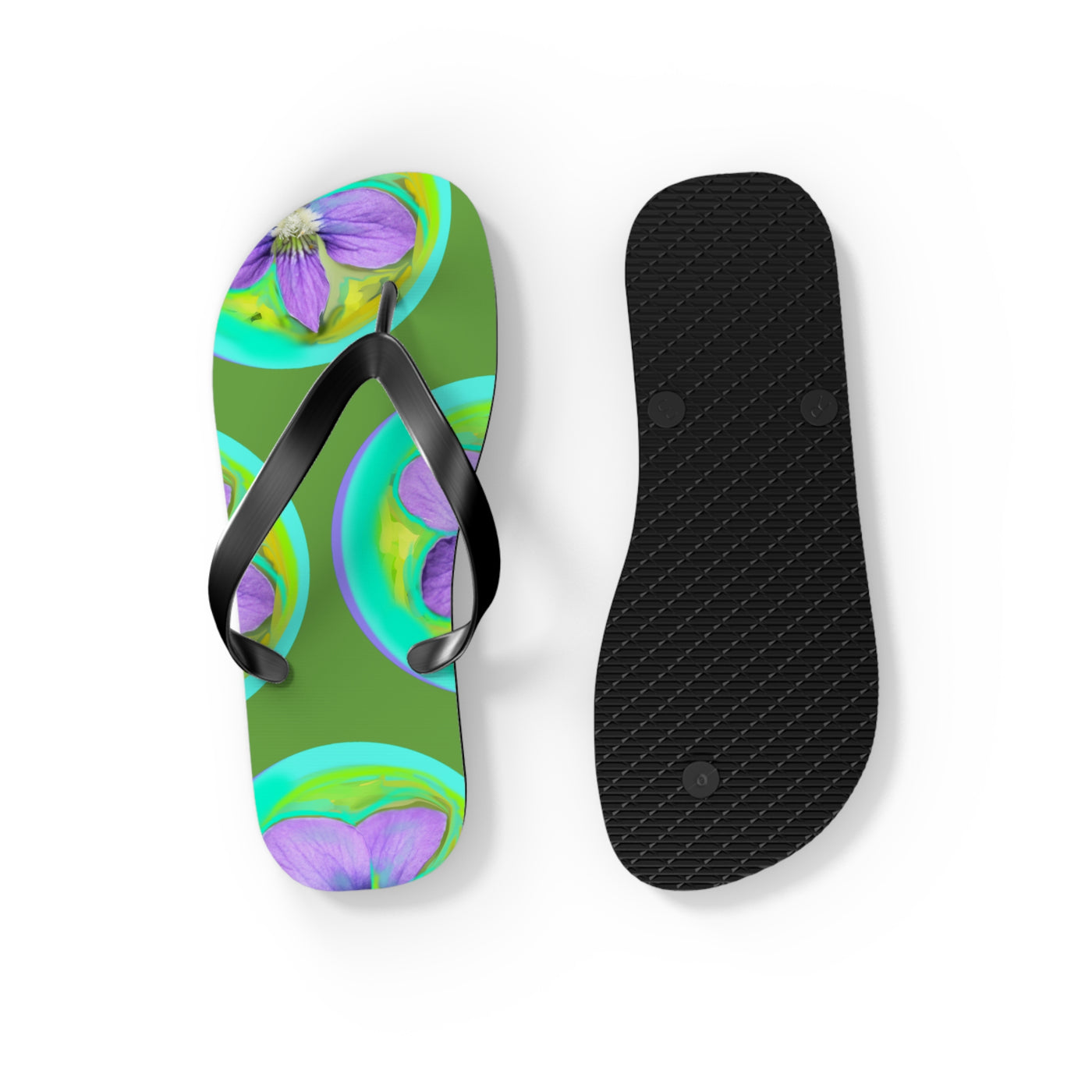 Vibrant Floral Flip Flops - Perfect for Summer and Beach Fun