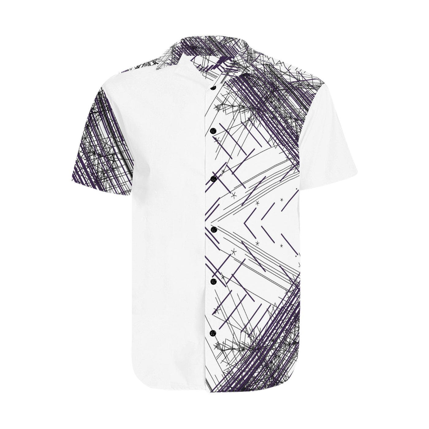 Men's Short Sleeve Shirt With Lapel Collar