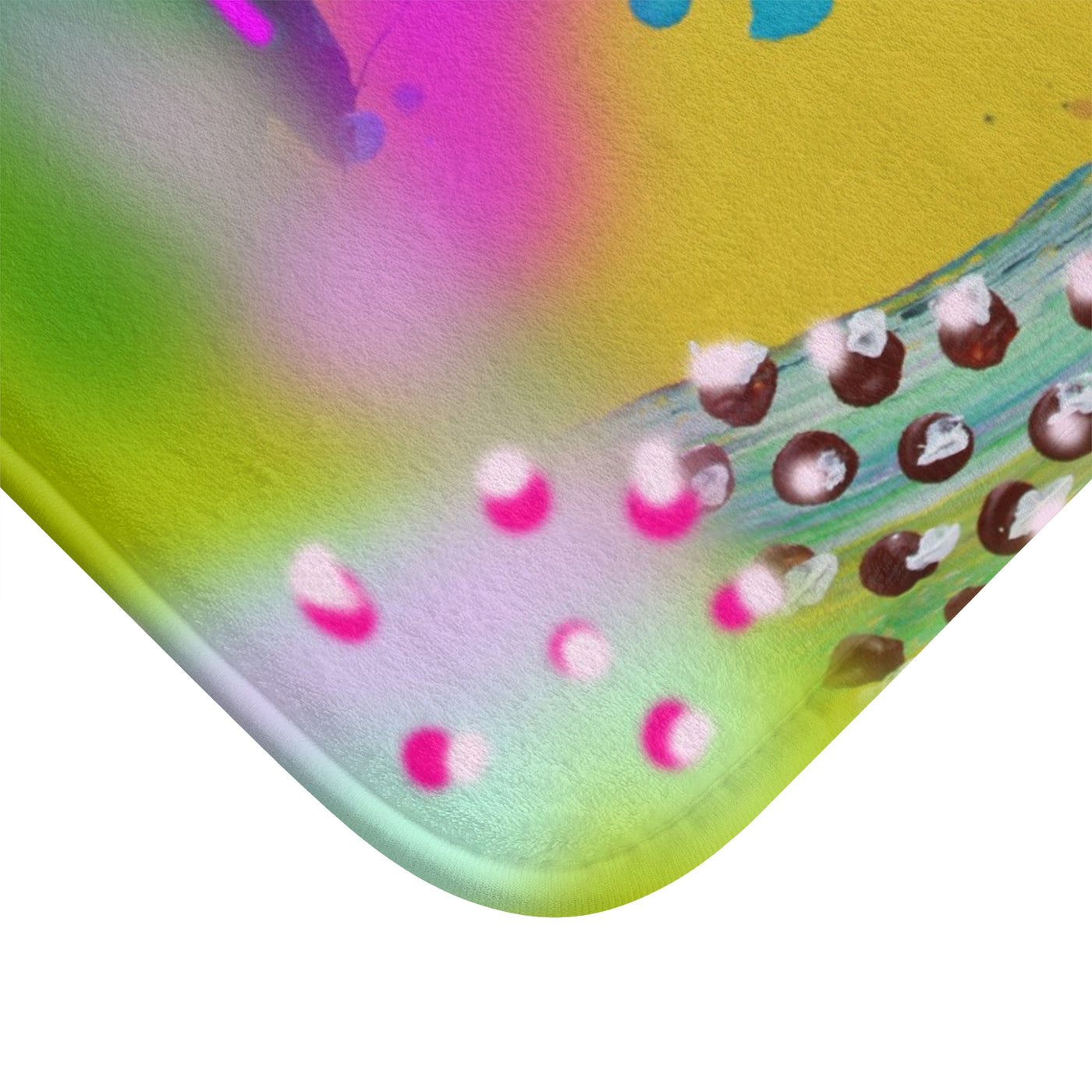 Vibrant Abstract Bath Mat - Artistic Home Decor for Bold Spaces