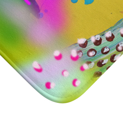 Vibrant Abstract Bath Mat - Artistic Home Decor for Bold Spaces