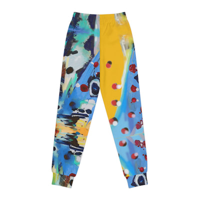 Colorful Youth Joggers with Abstract Art Design