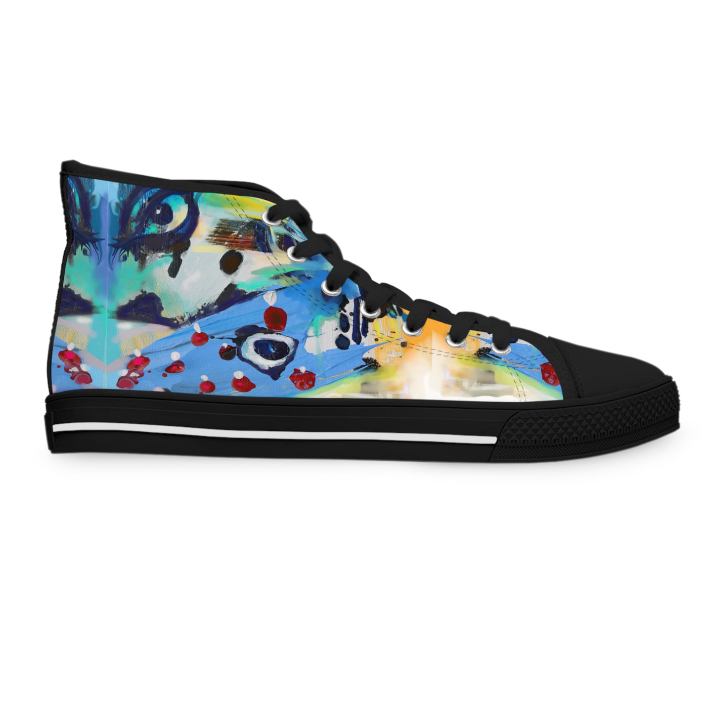 Colorful Artistic High Top Sneakers for Women - Unique Style and Comfort