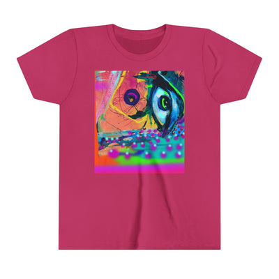 Vibrant Youth Short Sleeve Tee - Colorful Abstract Art Design